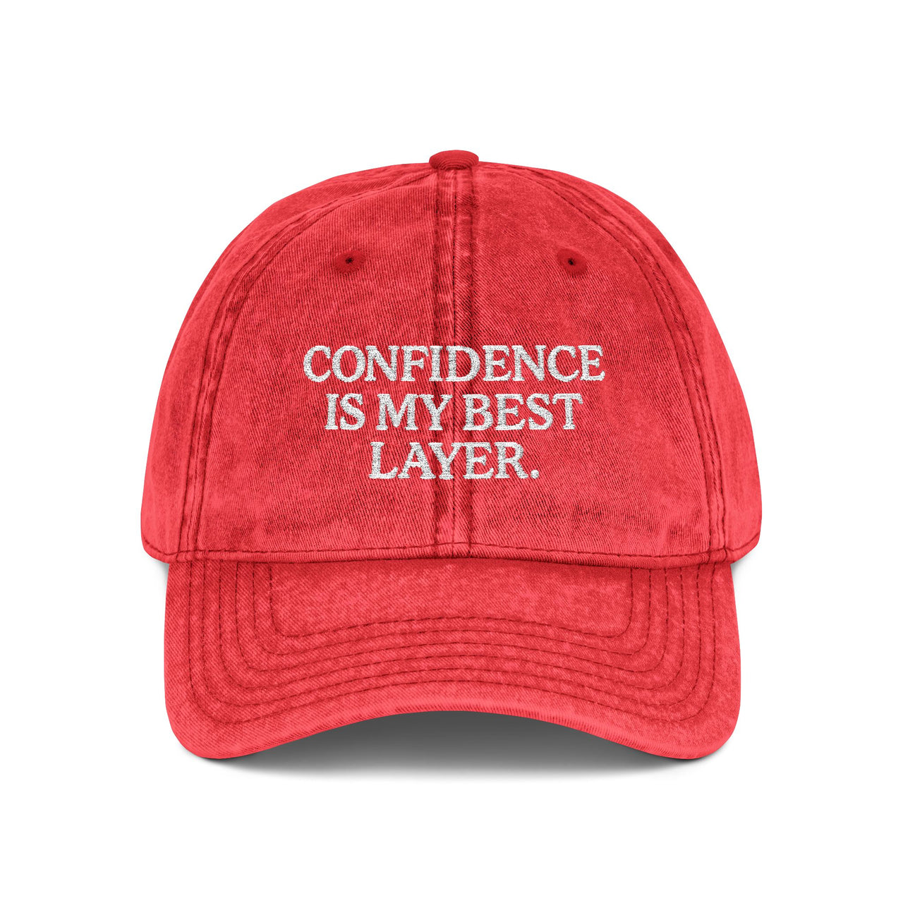 Confidence Quote Hat – Vintage Embroidered Dad Cap - Modestly Vogue