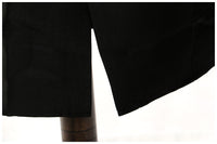 Black Knitted High Elastic Vest Stitching Hem Girl Dress