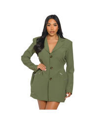 Tailored Utility Blazer Dress