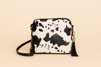 Versatile Upcycled LV Vegan Cowhide Print Crossbody Bag – Stylish & Functional - Modestly Vogue