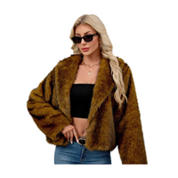 Women Clothing Faux Fur Coat Plush Warm