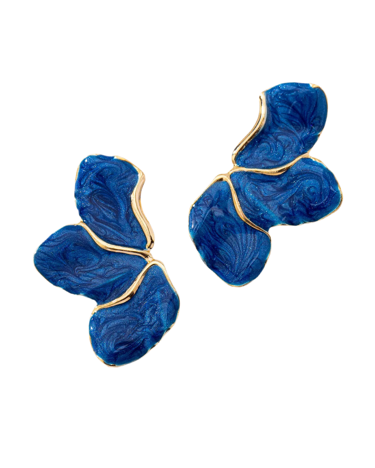 18K Gold-Plated Alloy Resin Drop Earrings
