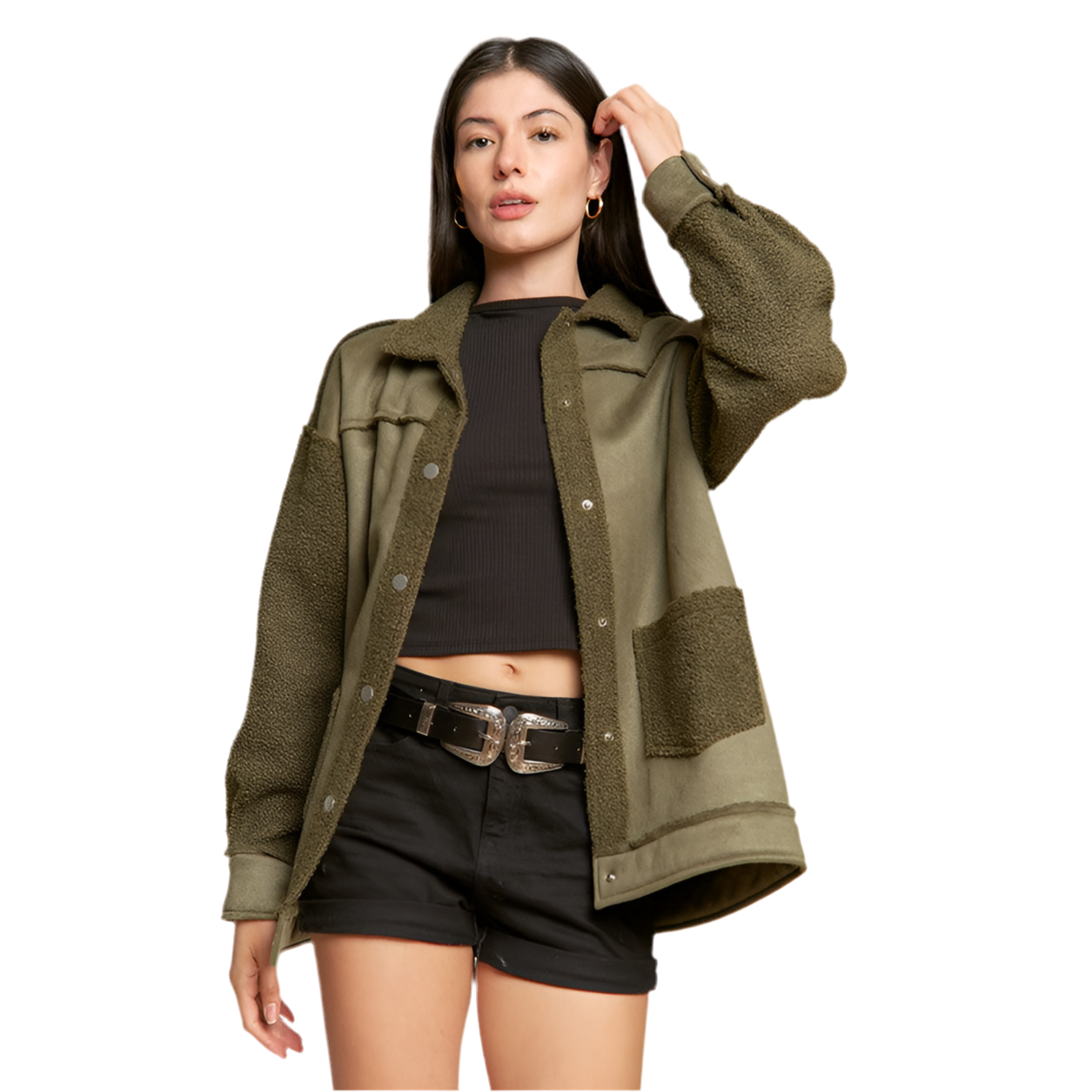 FAUX FUR AND SUEDE JACKET JJO5028