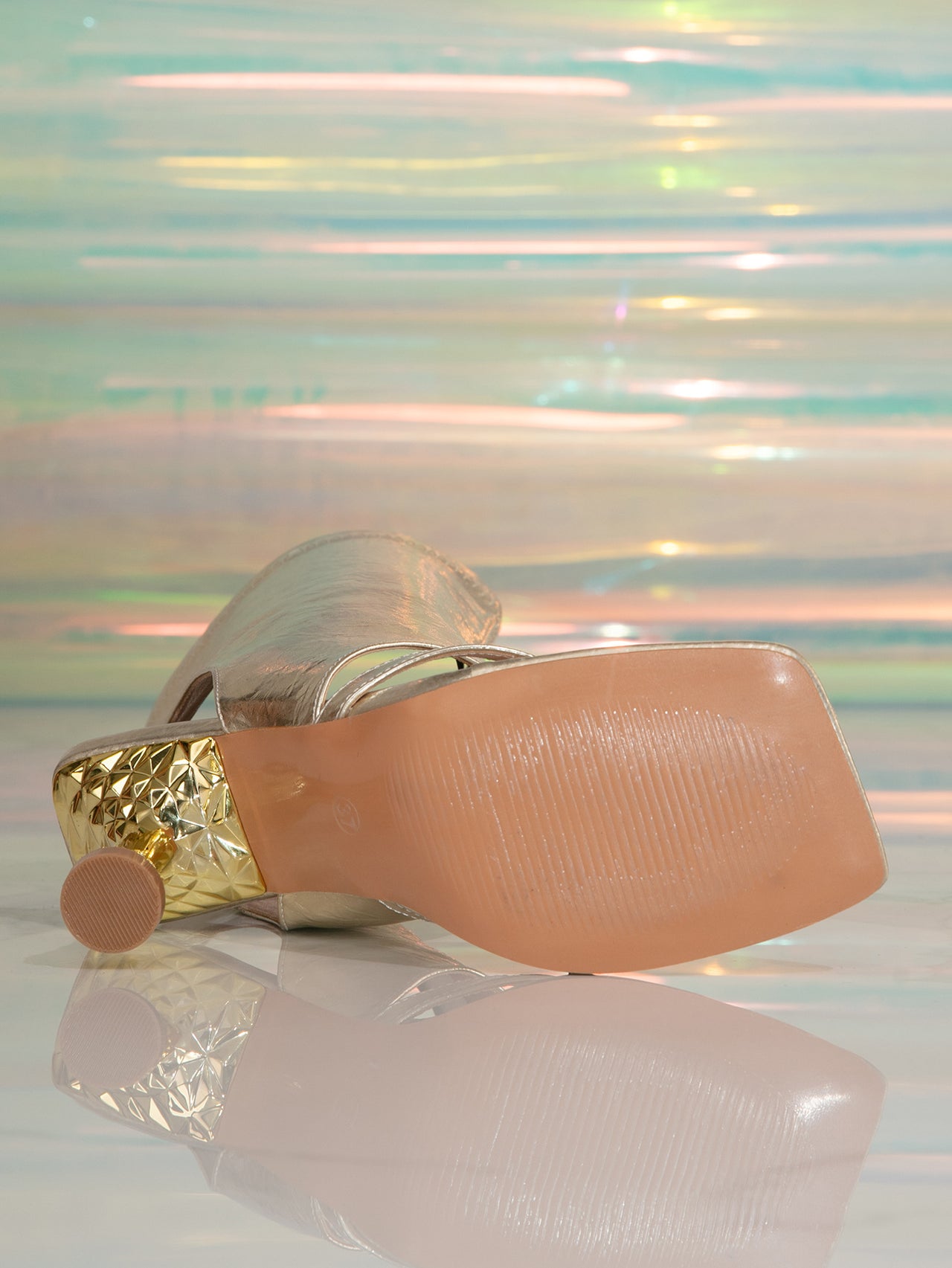 Golden Super High Heel Sandal Boots
