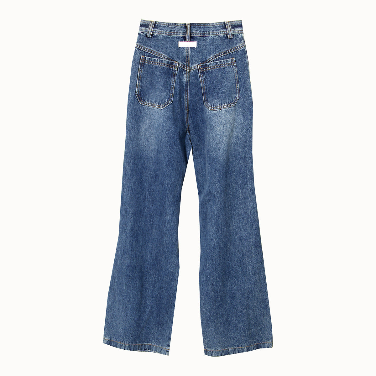 Blue Winter Color Loose Tied Same Design as Designer Personalized Minority Design Feeling Slightly Pull Jeans for Women