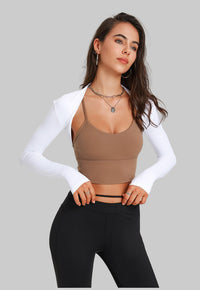 Sports Long Sleeve Yoga Dance Shawl Workout Shrug Top