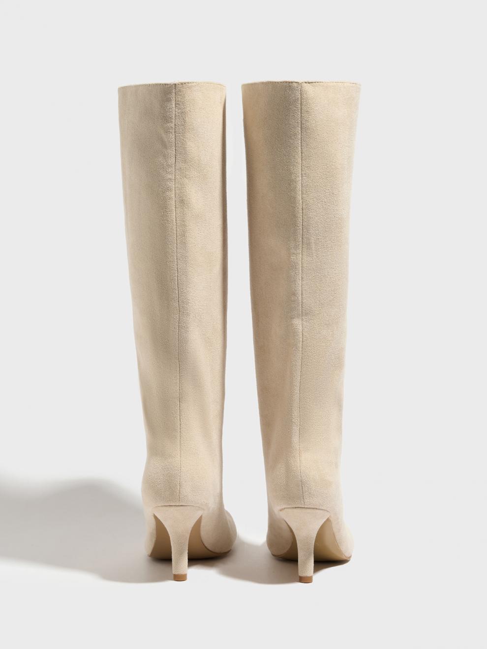 US Size Knee High Suede Wide Calf Knee High Boots