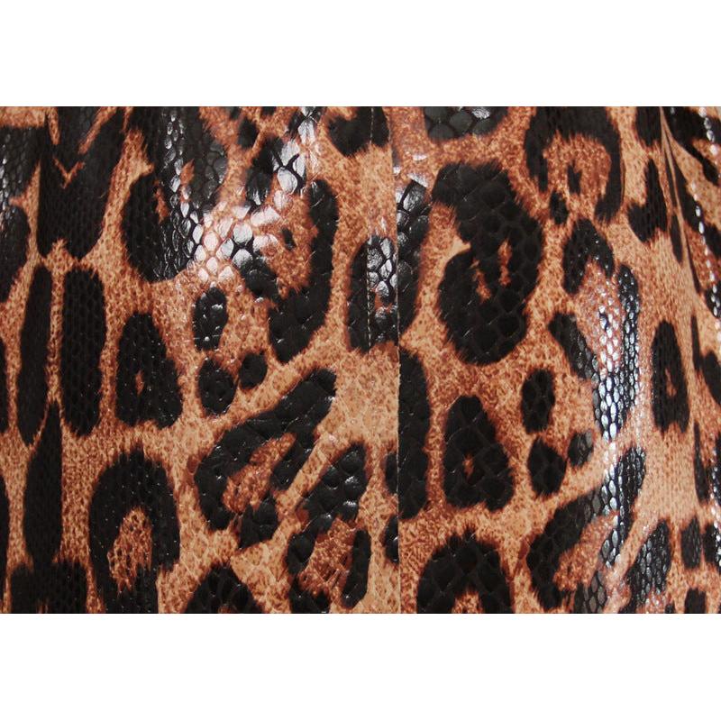 Leopard Print Goods Spring Autumn Snakeskin Long Trench Coat