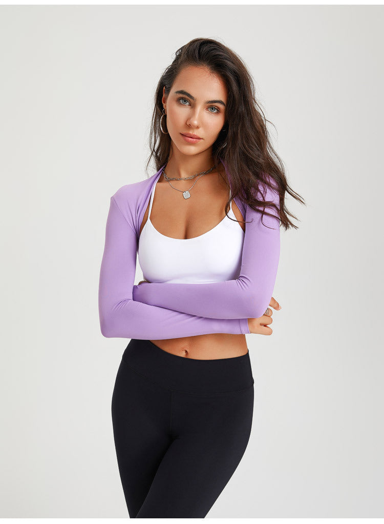 Sports Long Sleeve Yoga Dance Shawl Workout Shrug Top