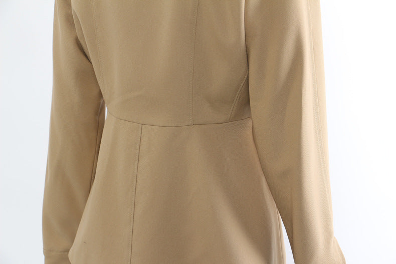 Neutral Winter Tight Waist Slimming Flounce Irregular Asymmetric Cutting Jacket Women