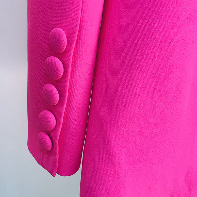 Pastel Business Suit One Button Color Matching Suit Bell-Bottom Pants Suit Two-Piece Suit