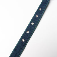 Blue Denim Stitching Mesh Skirt for Women - High Waist Slimming Elegant Design