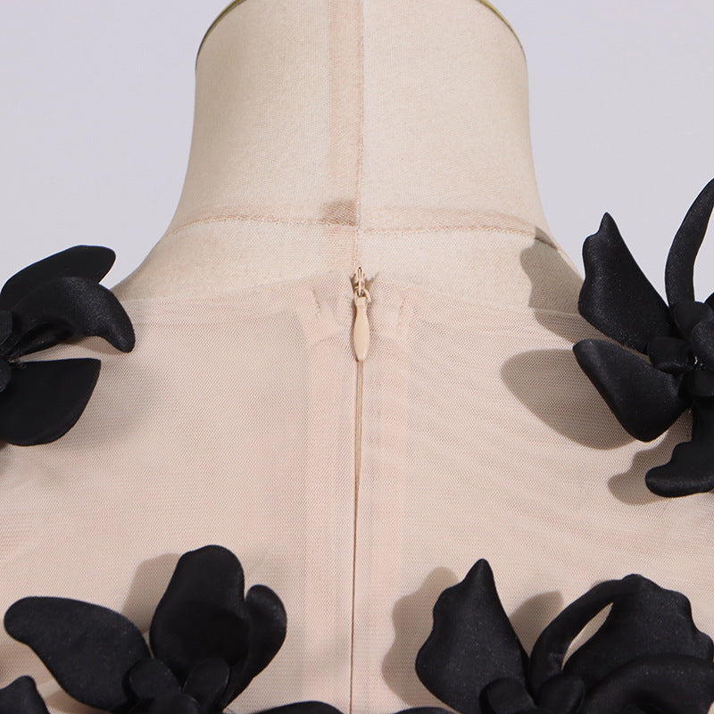Black Mesh Stitching Sleeveless Vest for Women - Spring Summer Top