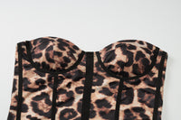 Leopard Print Women Clothing Summer Vest Outdoor Wear Niche Super Short Top