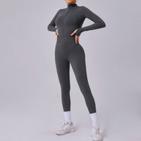 Mesh Stitching on Both Sides Yoga Jumpsuit Tight Elastic Waist Finger Hole Stitching Sports Fitness One Piece - Modestly Vogue