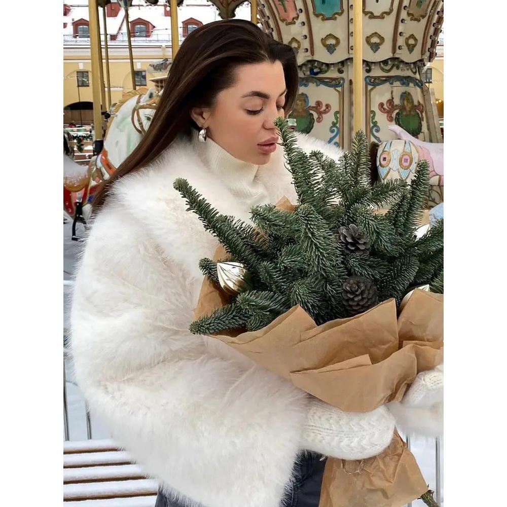 Fox Fur Jacket Women Short Autumn Winter Faux Fur Coat Young All Match Plush Women Clothing
