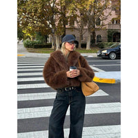 Fox Fur Jacket Women Short Autumn Winter Faux Fur Coat Young All Match Plush Women Clothing