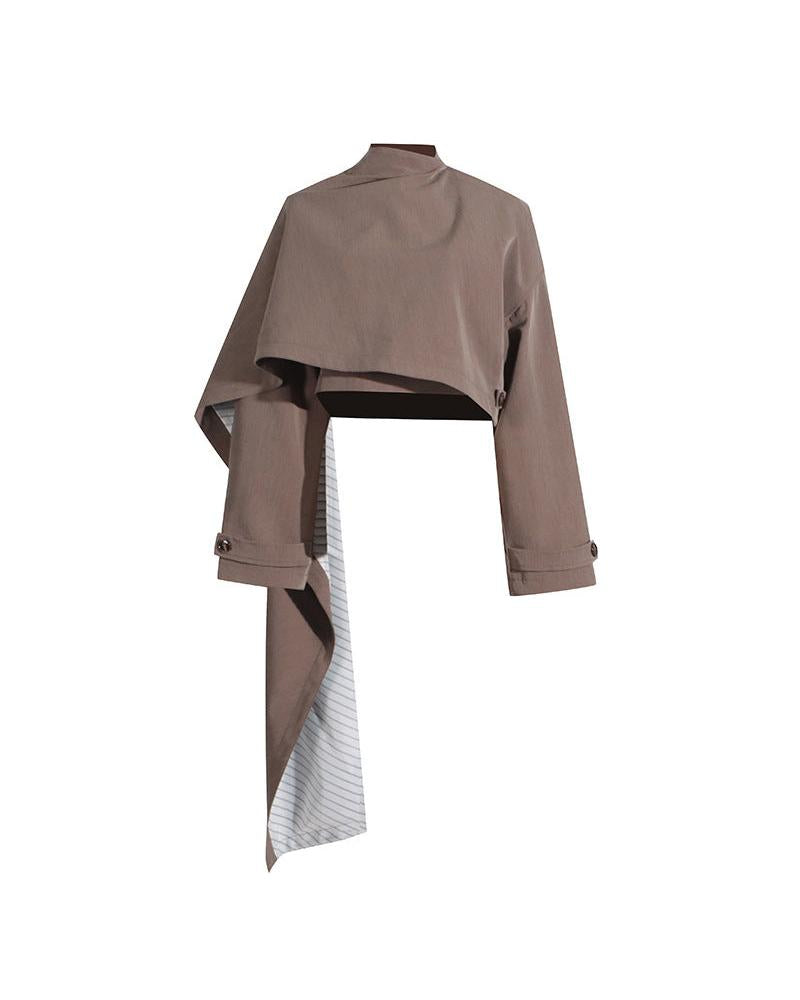Neutral Personalized Blazer for Women - Summer Long Sleeve Shawl Top