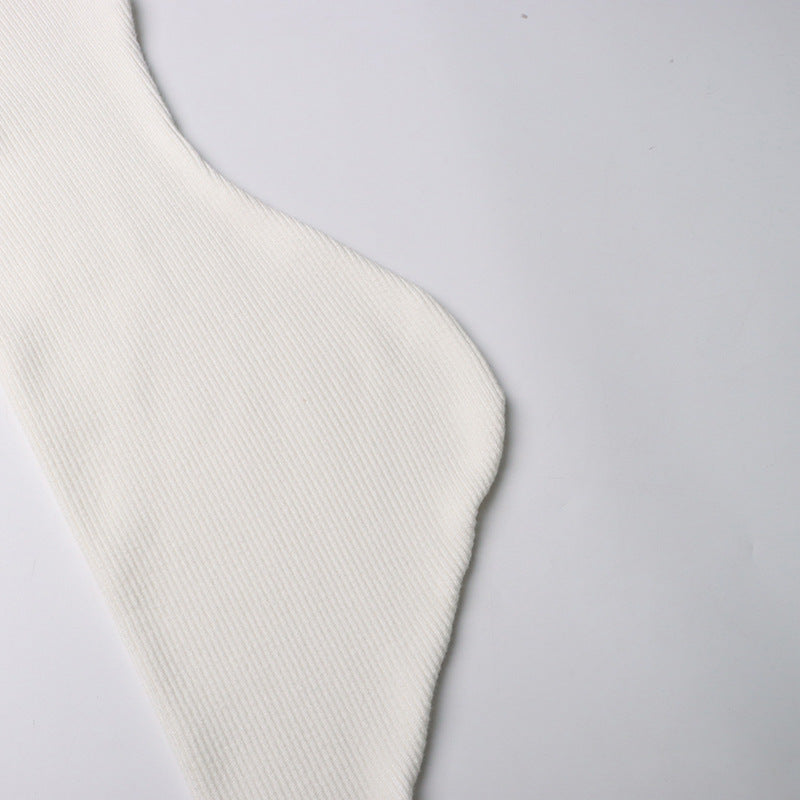 Neutral Elegant Half Turtleneck Sweater - Asymmetric Slim Fit for Women