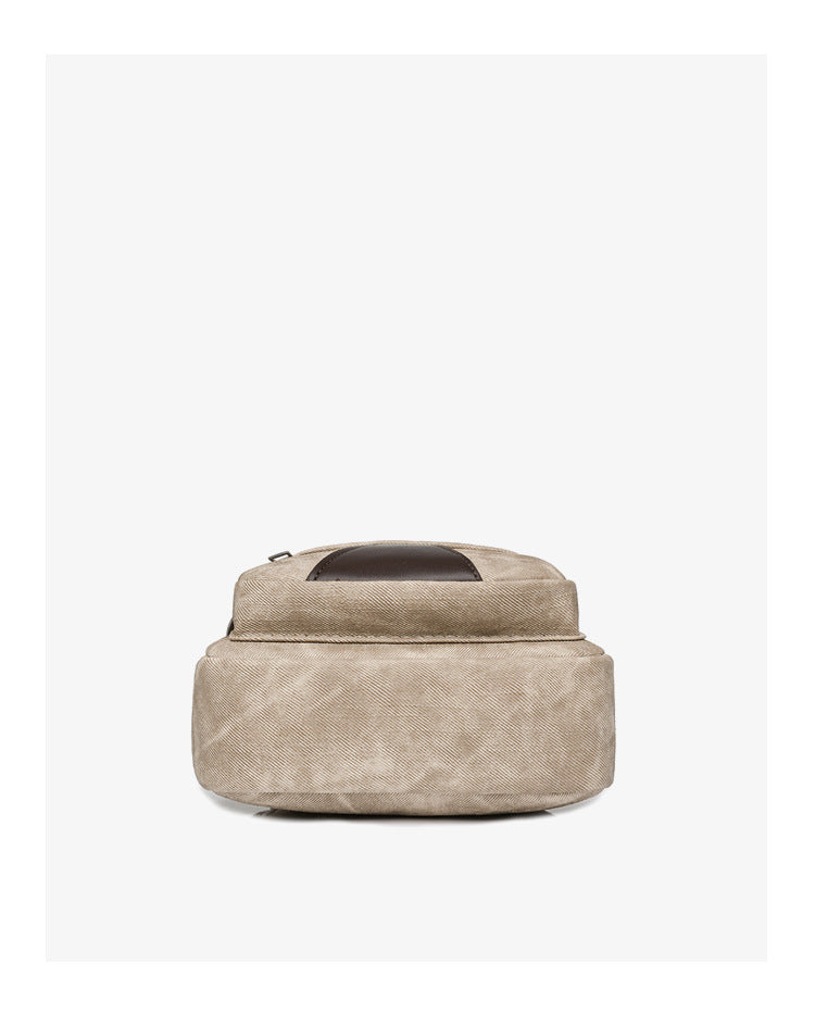 Chest Bag Women Casual Messenger Bag Women Retro Soft Leather Shoulder Bag Backpack