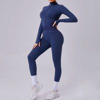 Mesh Stitching on Both Sides Yoga Jumpsuit Tight Elastic Waist Finger Hole Stitching Sports Fitness One Piece - Modestly Vogue