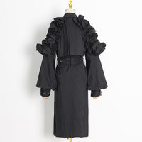 Neutral Elegant High Grade Windbreaker for Women Long Sleeve Slim-Fit Trench Coat - Modestly Vogue