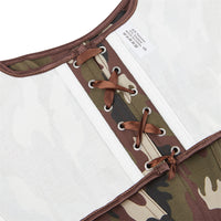 Earthtone Camouflage Adjustable Shoulder Strap Women Tube Top Push up Top