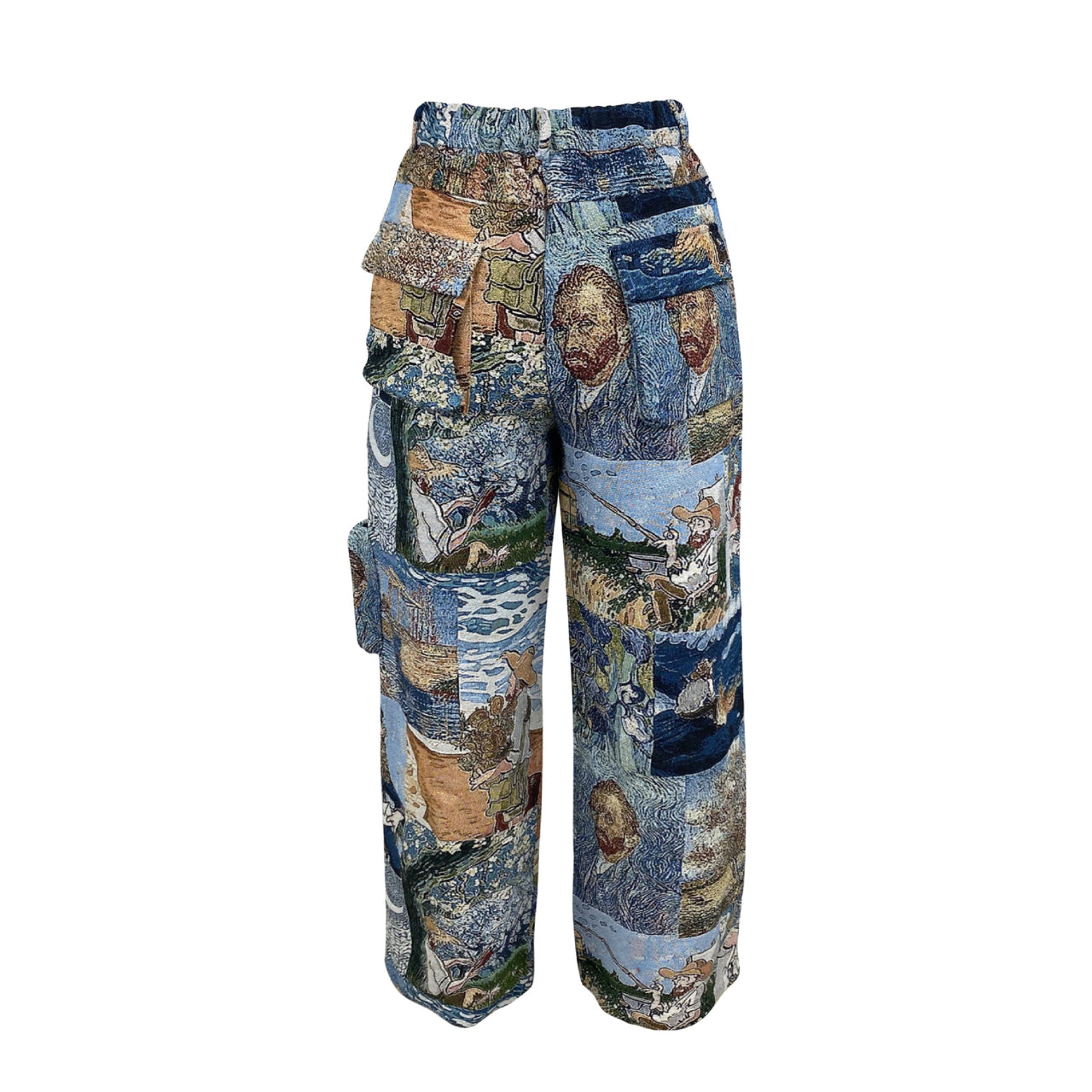 Women’s Jacquard Cargo Pants – Retro Casual Trousers with Pockets - Modestly Vogue
