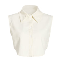 Neutral Two-Piece Set Women Spring Vest Shawl Suit Sleeveless Short Shirt Personality Sneaky Design Suit