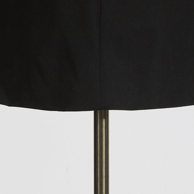 Black Blazer for Women - Simple Spring Autumn Sleeveless Belt Collared Design