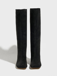 US Size Knee High Suede Wide Calf Knee High Boots