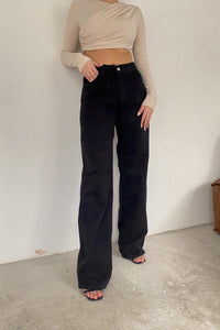 Earthtone Women Multi Color Wide Leg Jeans Street Hipster Solid Color Loose Fitting Denim Trendy