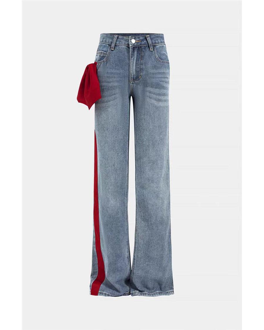 Blue Bow Detail Jeans