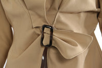 Neutral Winter Tight Waist Slimming Flounce Irregular Asymmetric Cutting Jacket Women