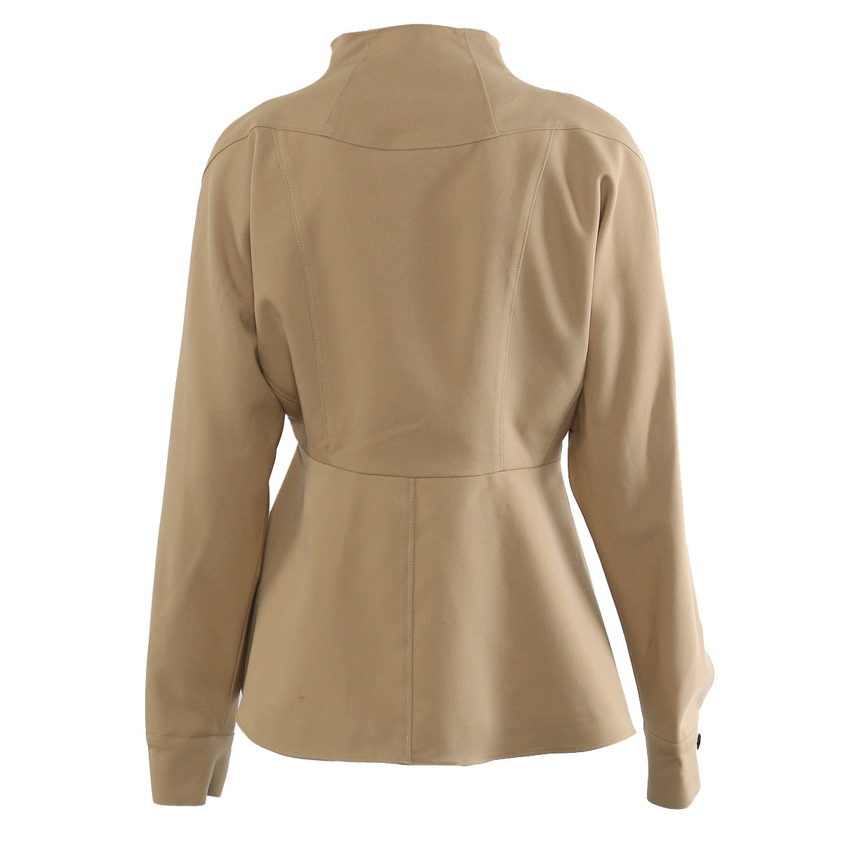 Neutral Winter Tight Waist Slimming Flounce Irregular Asymmetric Cutting Jacket Women
