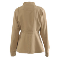 Neutral Winter Tight Waist Slimming Flounce Irregular Asymmetric Cutting Jacket Women