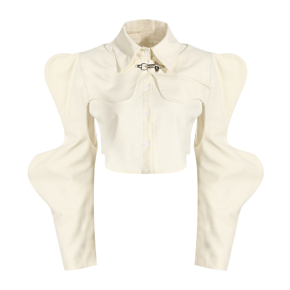 Neutral Two-Piece Set Women Spring Vest Shawl Suit Sleeveless Short Shirt Personality Sneaky Design Suit