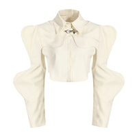 Neutral Two-Piece Set Women Spring Vest Shawl Suit Sleeveless Short Shirt Personality Sneaky Design Suit