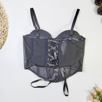 Pastel Corset Boning Corset Corset Mesh Thin Strap Wrapped Chest