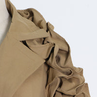 Neutral Elegant High Grade Windbreaker for Women Long Sleeve Slim-Fit Trench Coat - Modestly Vogue