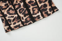 Leopard Print Women Clothing Summer Vest Outdoor Wear Niche Super Short Top