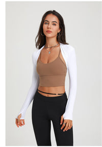 Sports Long Sleeve Yoga Dance Shawl Workout Shrug Top