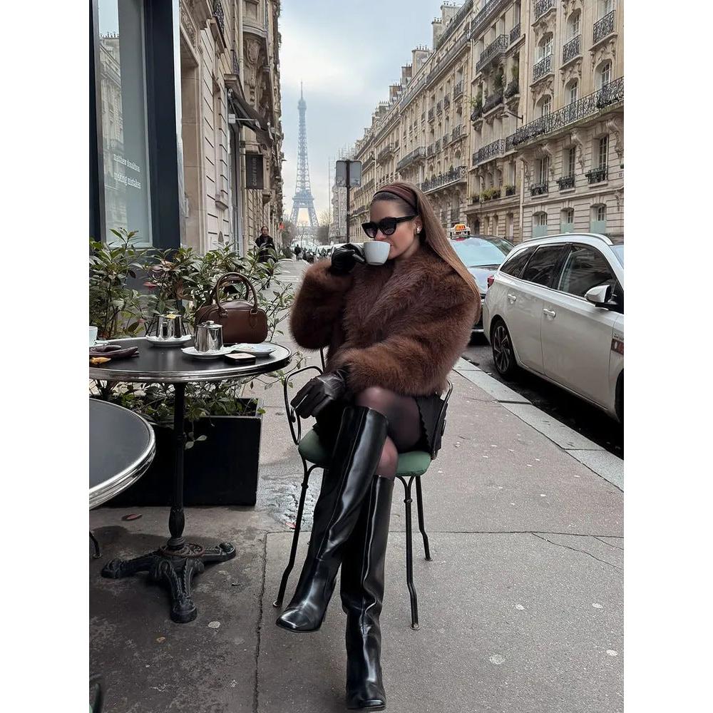Fox Fur Jacket Women Short Autumn Winter Faux Fur Coat Young All Match Plush Women Clothing