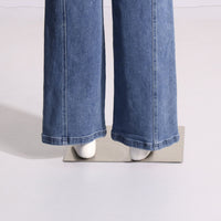 Blue Fashionable Elegant Jeans for Women Spring Bow