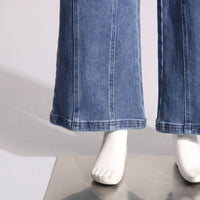 Blue Fashionable Elegant Jeans for Women Spring Bow