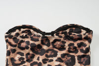 Leopard Print Women Clothing Summer Vest Outdoor Wear Niche Super Short Top