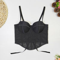 Pastel Corset Boning Corset Corset Mesh Thin Strap Wrapped Chest
