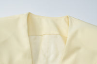 Women Clothing Autumn Elegant Cardigan Button Small Blazers Slim Solid Color Coat