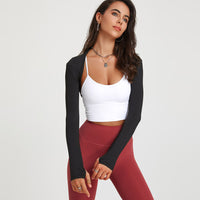 Sports Long Sleeve Yoga Dance Shawl Workout Shrug Top