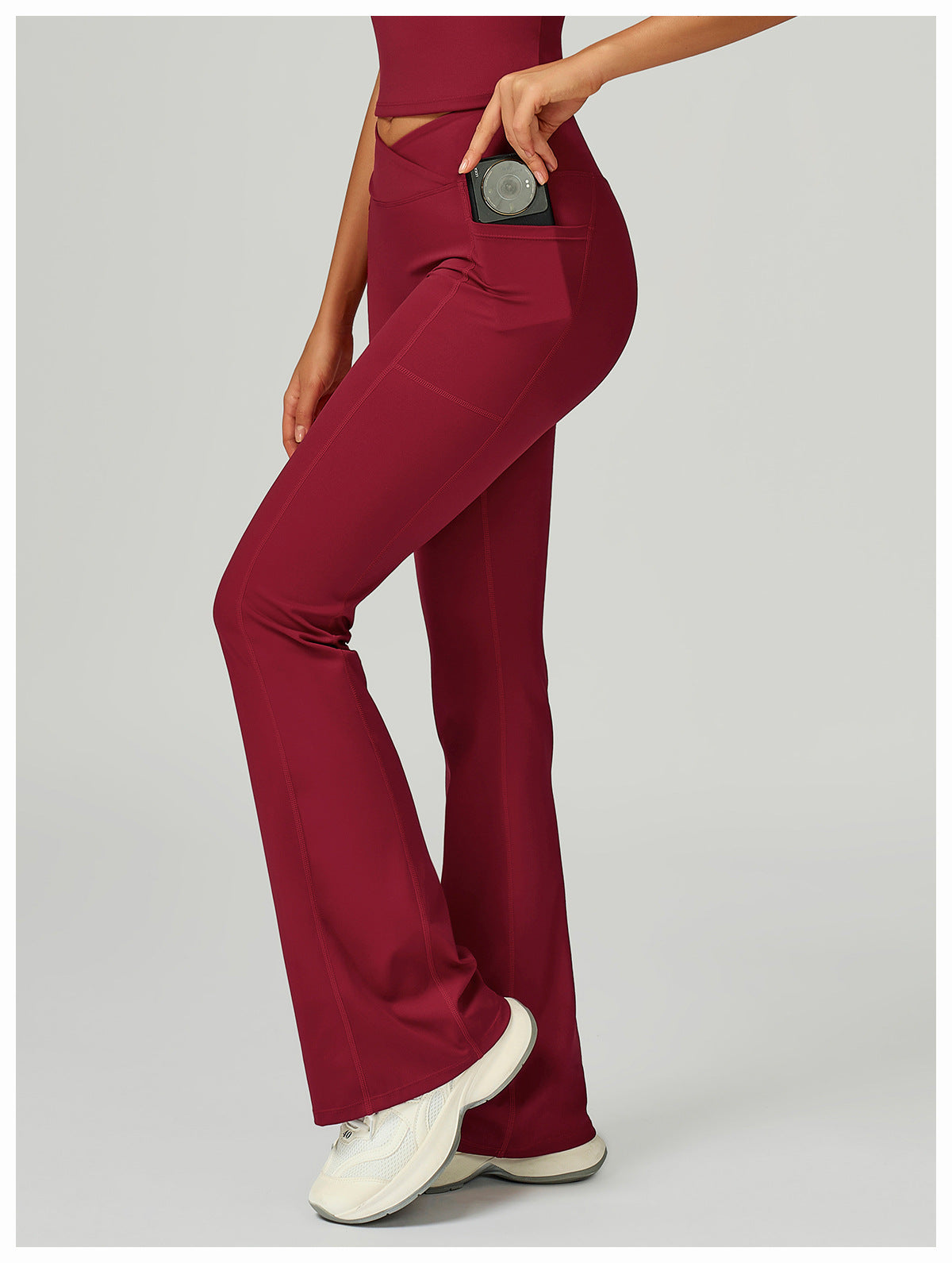 High Waist Cross Waist Wide Leg Bootcut Yoga Leggings Pants